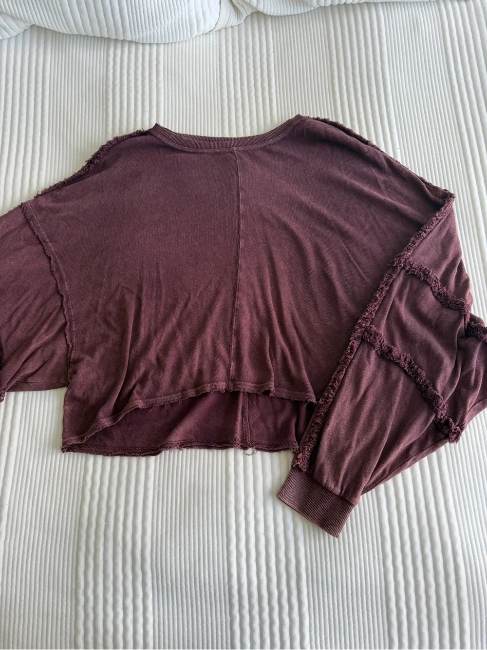 Free People Cropped Long-Sleeve Top